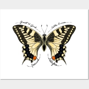 Just A Girl Who Loves Butterflies Posters and Art